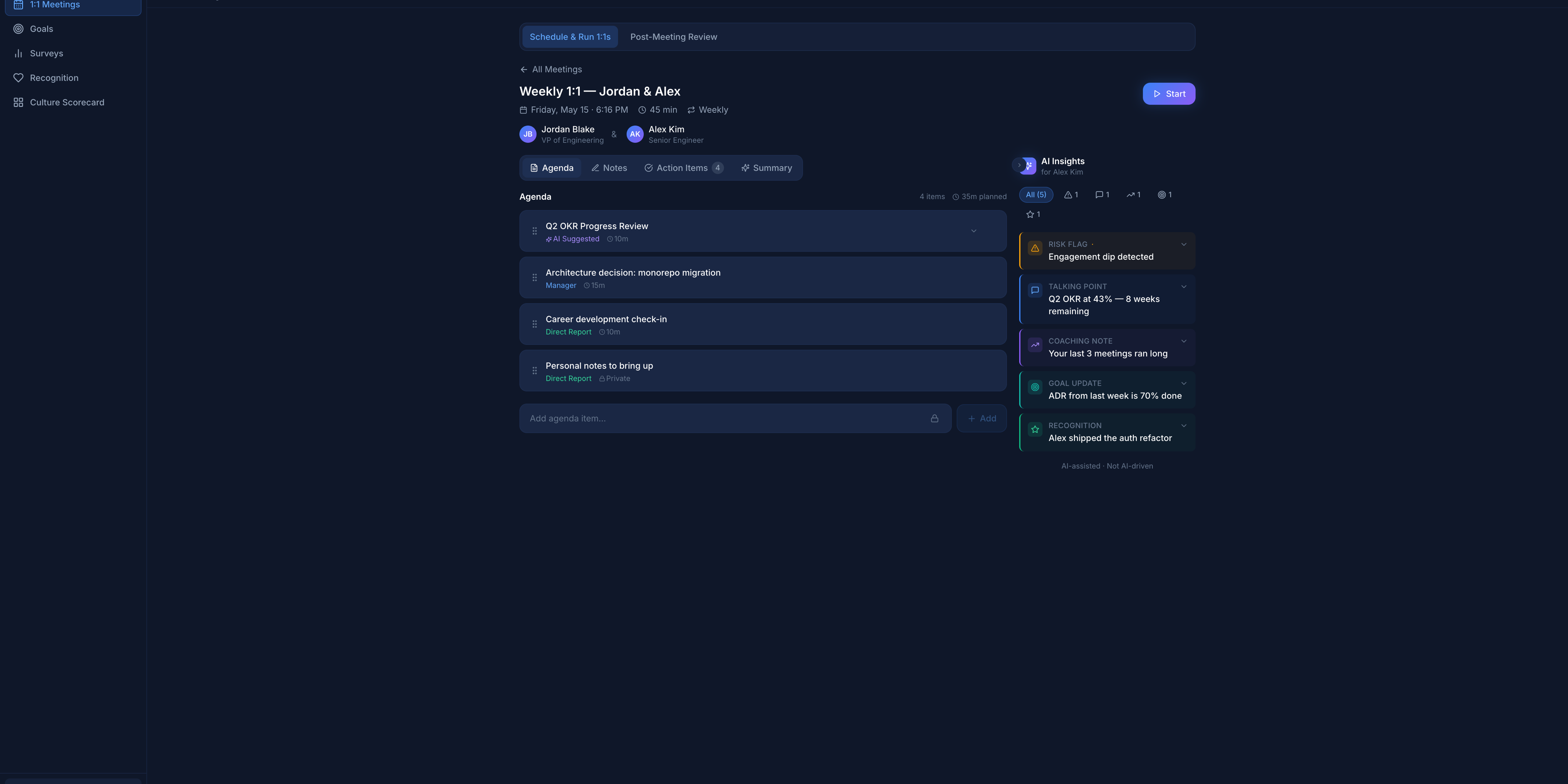 Cadence product overview dashboard